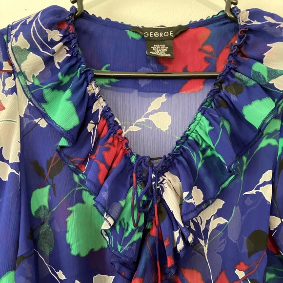 George Ruffled Blouse, Size M - Picture 8 of 11